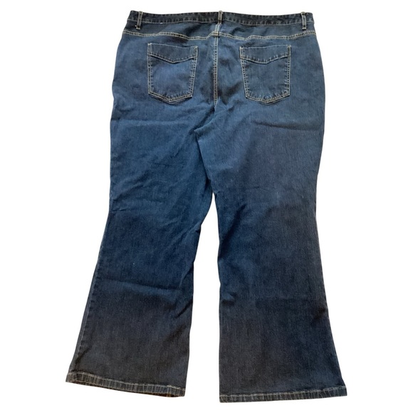 CJ Banks Dark Blue Flare Jeans Stretch Plus Size 28W (3X) - Picture 3 of 9